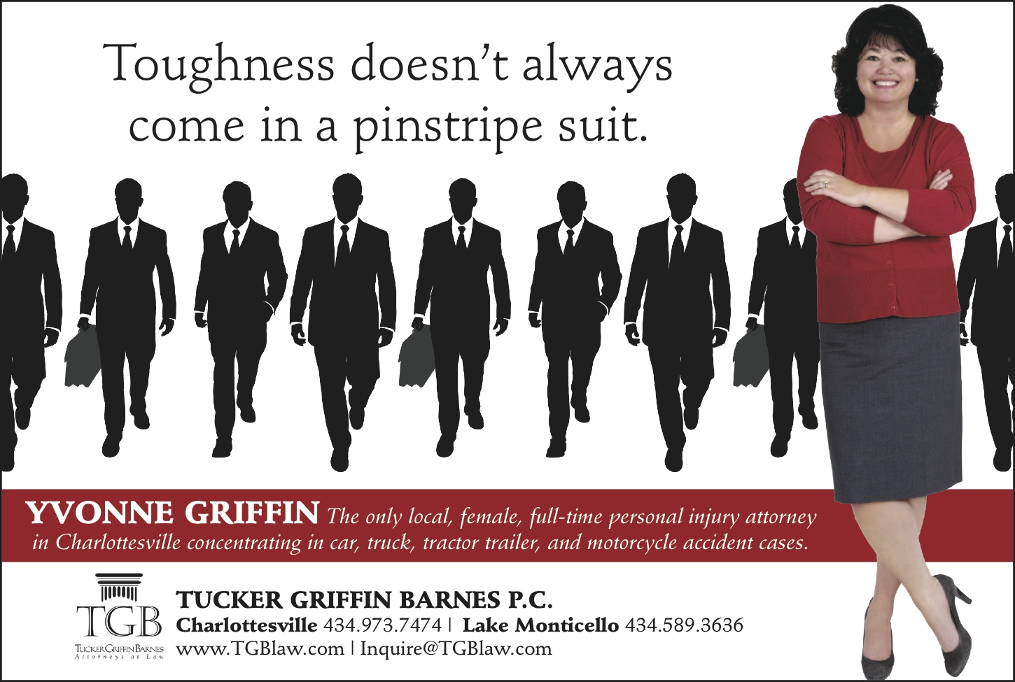 Griffin, the only local, female, fulltime personal injury attorney 